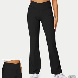 Halara High Waisted Crossover Flare Yoga Leggings